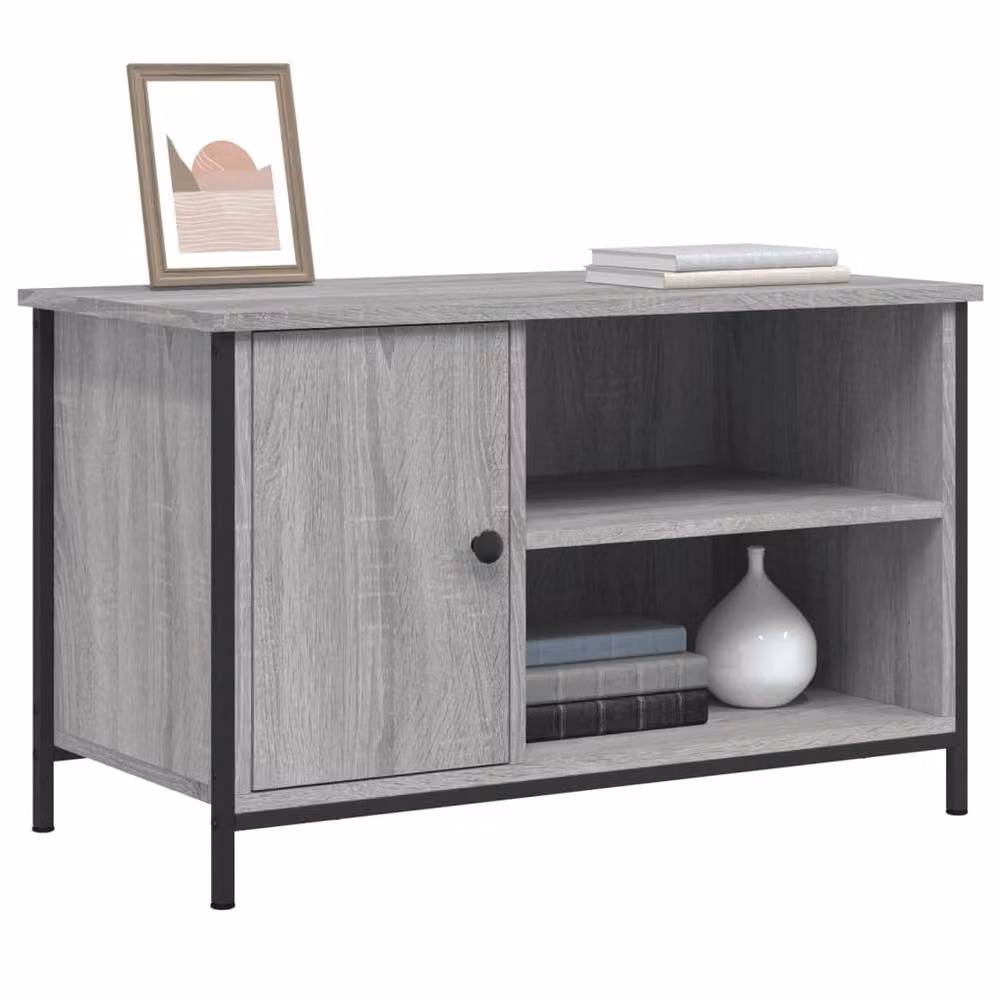Berkfield Home Grey Sonoma TV Cabinet in Engineered Wood W/D/H: 80 x 40 x 50 cm – 3