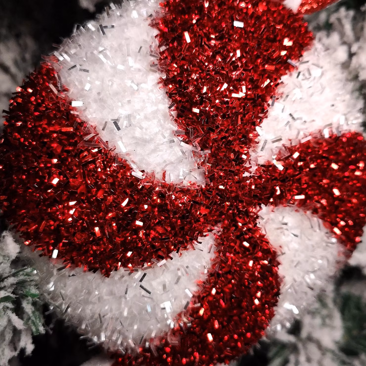 Samuel Alexander Red, White and Silver Striped Hanging Christmas Sweet Pendant Decoration – 4