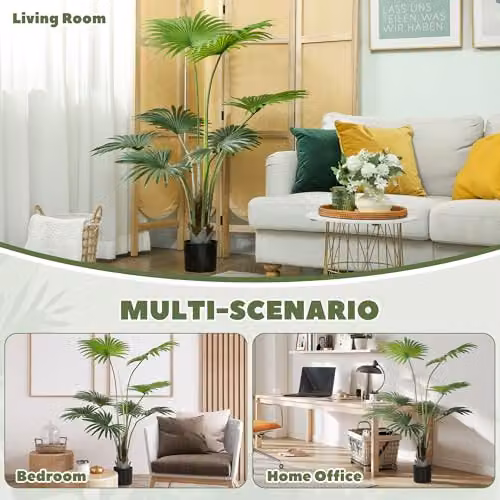 HOMCOM Green Artificial Palm Tree, Height: 145 cm – 4