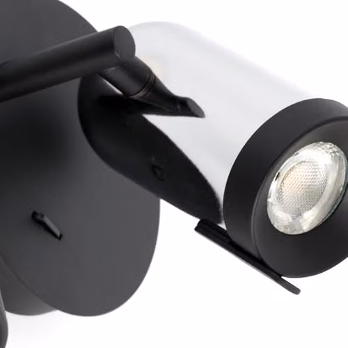 Netlighting Orleans Adjustable Wall Spotlight in Chrome, Black and Grey with GU10 Bulb Compatibility – 2
