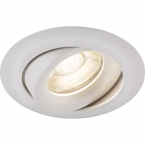 Netlighting Knightsbridge Odina Single Tilt Round Recessed Downlight, White – 1