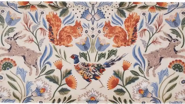 Ulster Weavers Woodland Animals Melamine Serving Tray, Multicolour, W: 39 cm, D: 17 cm, H: 2.5 cm