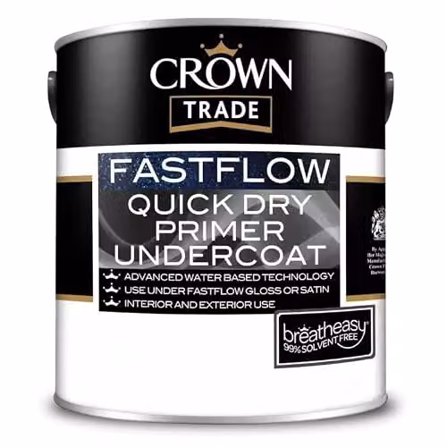 Crown Trade Fastflow Quick Dry Primer Undercoat Grey 2.5 l