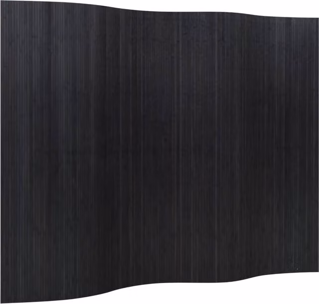 Berkfield Home Black Bamboo Striped Room Divider, W/H: 165 x 250 cm