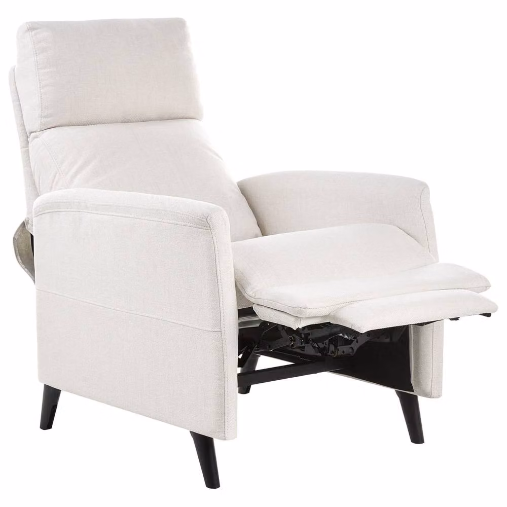 Wyld and Coco Manual Recliner Armchair in White Fabric – 2