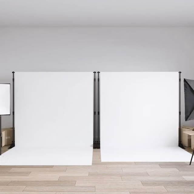 Berkfield Home Steel Backdrop Stands, 2 Pieces, Black, W: 305 cm, H: 243 cm