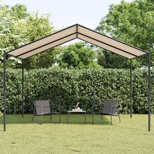 Berkfield Home Canopy Tent in Beige, Steel and Polyester, 4 x 3 m