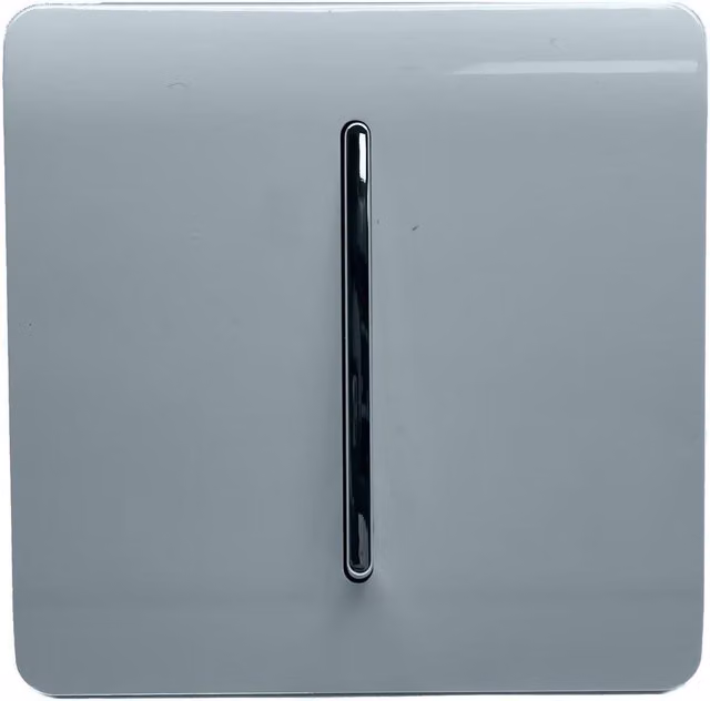 Trendi Switch 1 Gang 2 Way Screwless 10 Amp Light Switch in Cool Grey