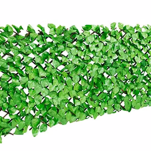 GardenKraft Artificial Ivy Leaf Hedge Privacy Screen, Green, W: 260 cm, H: 70 cm, D: 0 cm – 1