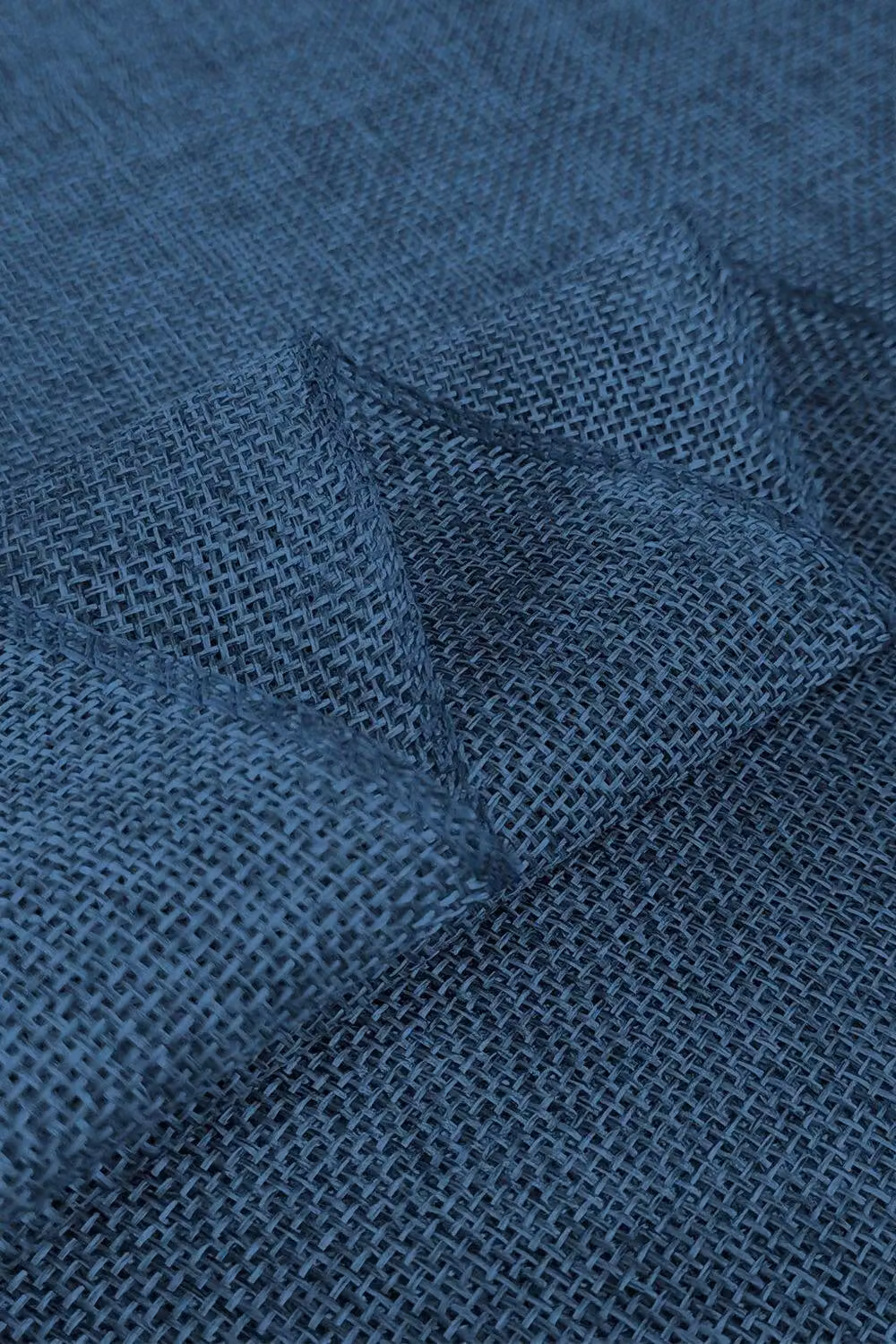 Neel Blue Jute Hessian Table Runner, W: 29 cm, L: 275 cm – 2