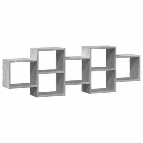 vidaXL Wall Mounted Shelf in Concrete Grey, W/D/H: 129 x 18 x 42 cm – 1