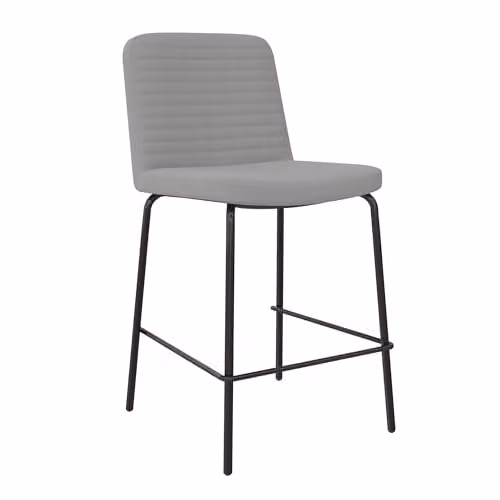 DHP Furniture Corey Counter Stool in Grey Fabric, W: 51 cm, D: 46 cm, H: 88 cm – 1