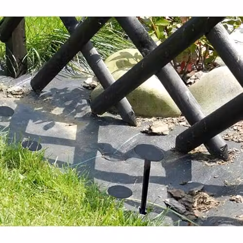 SolaDirect Black Woven Weed Control Membrane with 20 Pegs, 2 x 2 m – 7