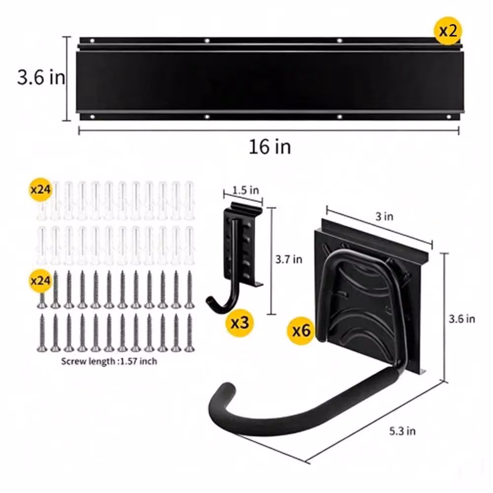 FORGEVIO Black Metal Bike Storage Rack for 4 Bikes and 3 Helmets, Width: 81.28 cm – 2