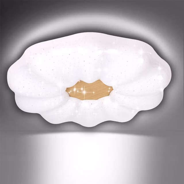 Living Star 24W Flower Shaped LED Ceiling Light, 2500 Lumen, Warm White, White