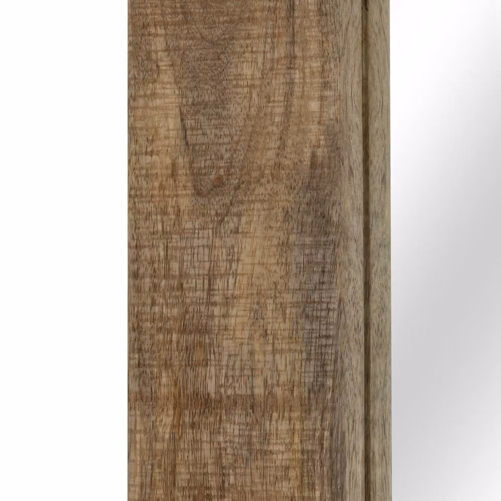 Berkfield Home Rectangular Wall Mirror in Brown Solid Mango Wood, W: 50 cm, H: 80 cm – 3