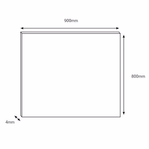 Bushboard Silver Aluminium Kitchen Hob Splashback Panel, W: 900 mm, H: 800 mm – 2