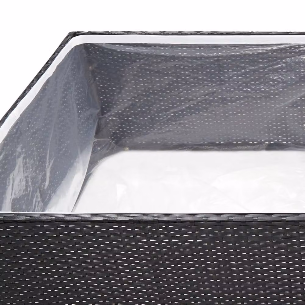Berkfield Black Poly Rattan Garden Planter W/D/H: 157 x 80 x 40 cm – 3
