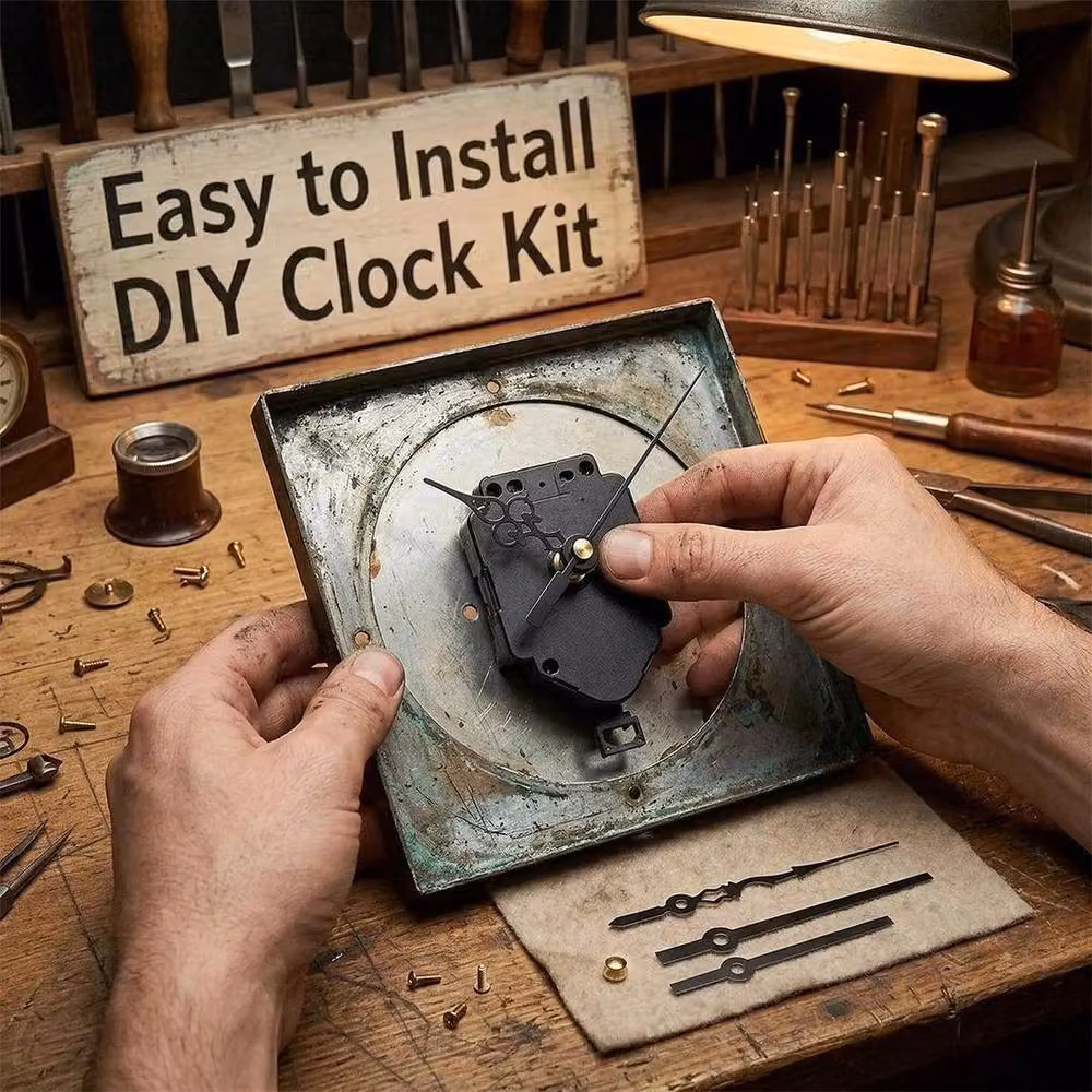 KORVIXA Black Quartz Pendulum Westminster Chime Wall Clock Movement Kit – 4