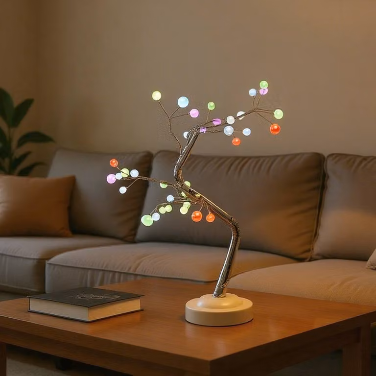 Bright Zeal Multicolour LED Pearl Tree Light with Remote, 45cm