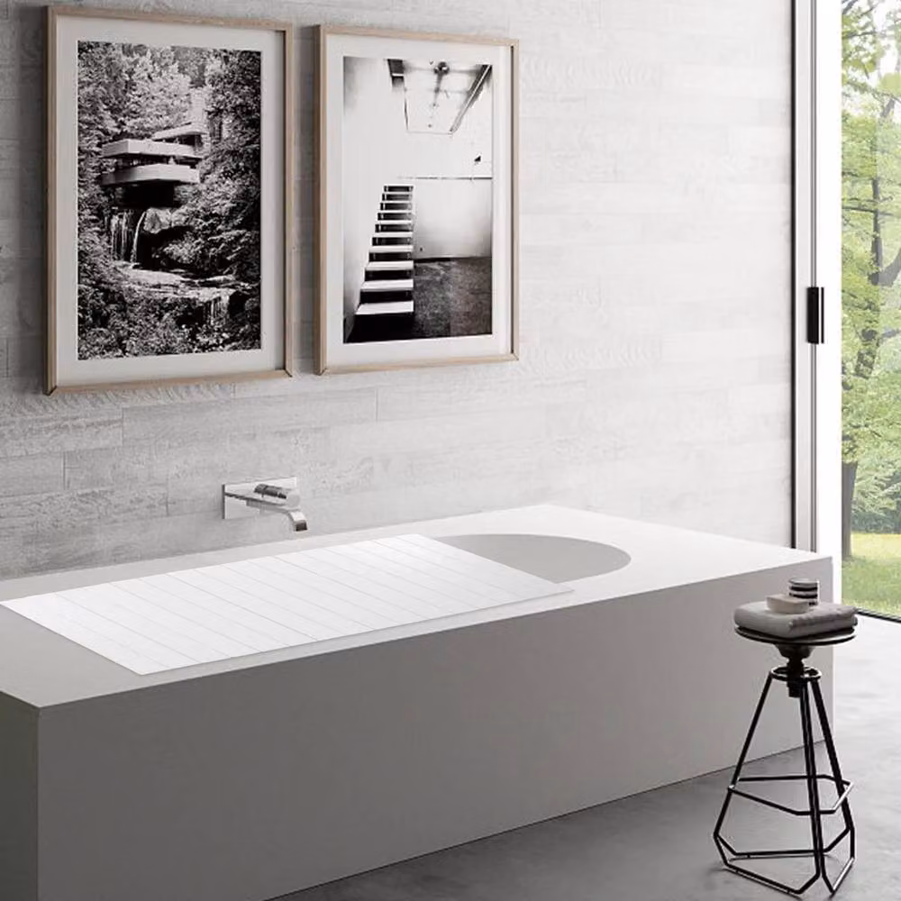 Ventryn Foldable Bathtub Cover Insulation Dust Lid in White – 2