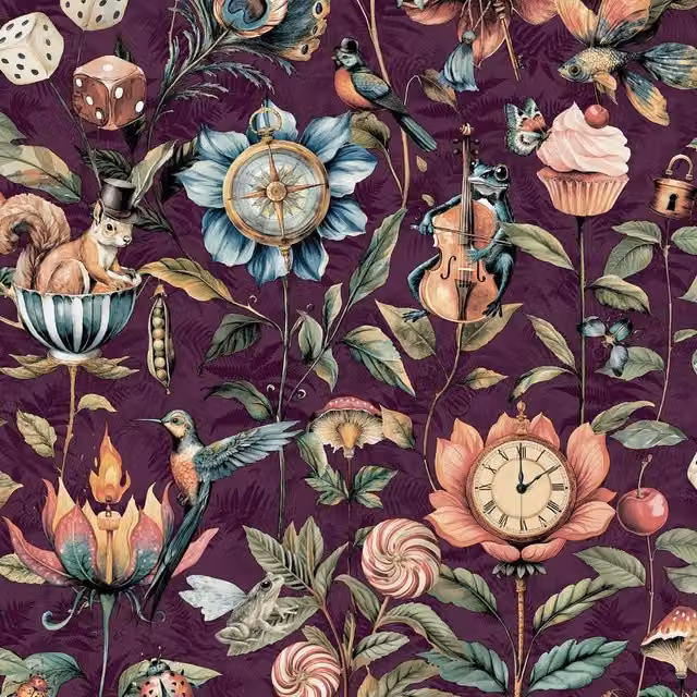 World of Wallpaper Creatures Multicolour Animal and Botanical Floral Wallpaper Roll