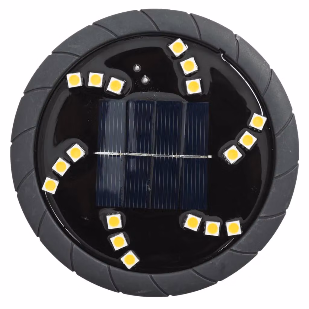 Berkfield Home Solar Ground Lights with Ground Spikes, 4 Pack, Warm White, Black – 4