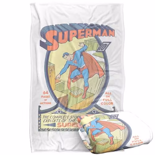 Warner Bros. Superman Silky Touch Super Soft Fleece Throw Blanket, W/D/H: 91 x 147 cm