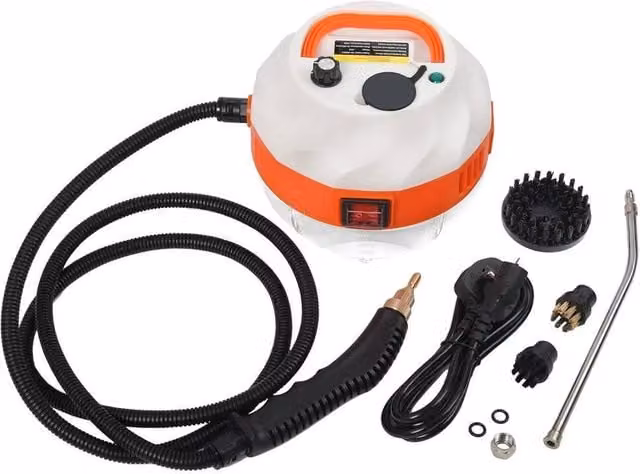 PAWNORA 1500W Handheld Steam Cleaner with 6 Speeds in White – 1