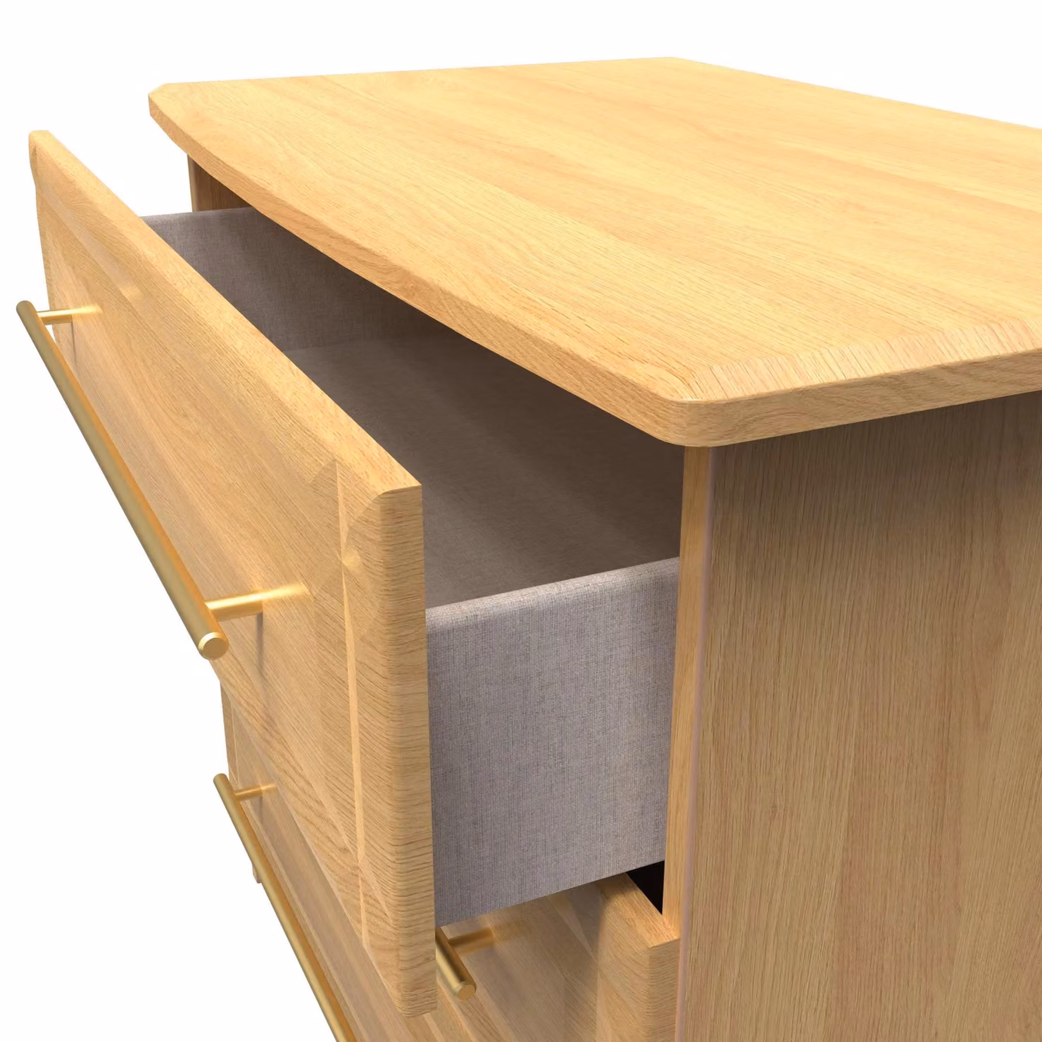 Ready Assembled 2 U Hereford 3 Drawer Chest in Light Oak – 3