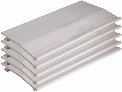 FloPlast White PVC Shiplap Cladding Panel, Pack of 5, Length: 5 m, Width: 15 cm