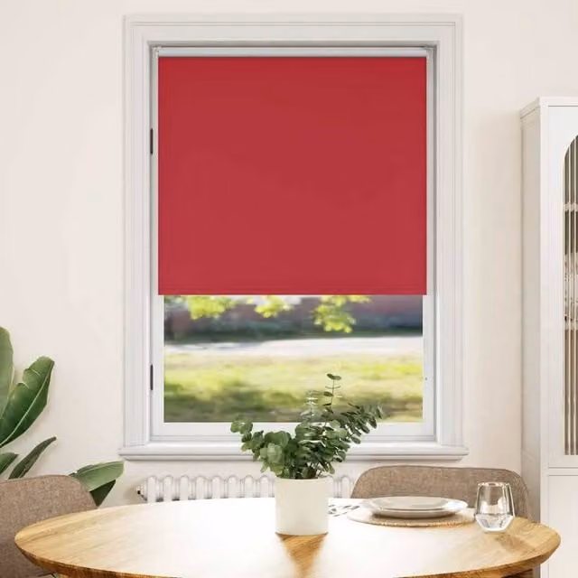 Berkfield Home Red Blackout Thermal Insulating Roller Blind, W: 80 cm, H: 175 cm