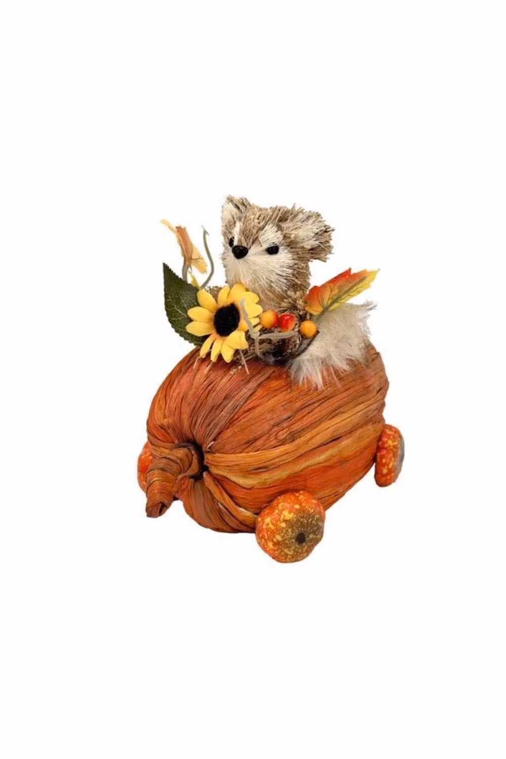 KDMD Squirrel in a Pumpkin Car Tabletop Decoration, Orange, Height: 15 cm – 2