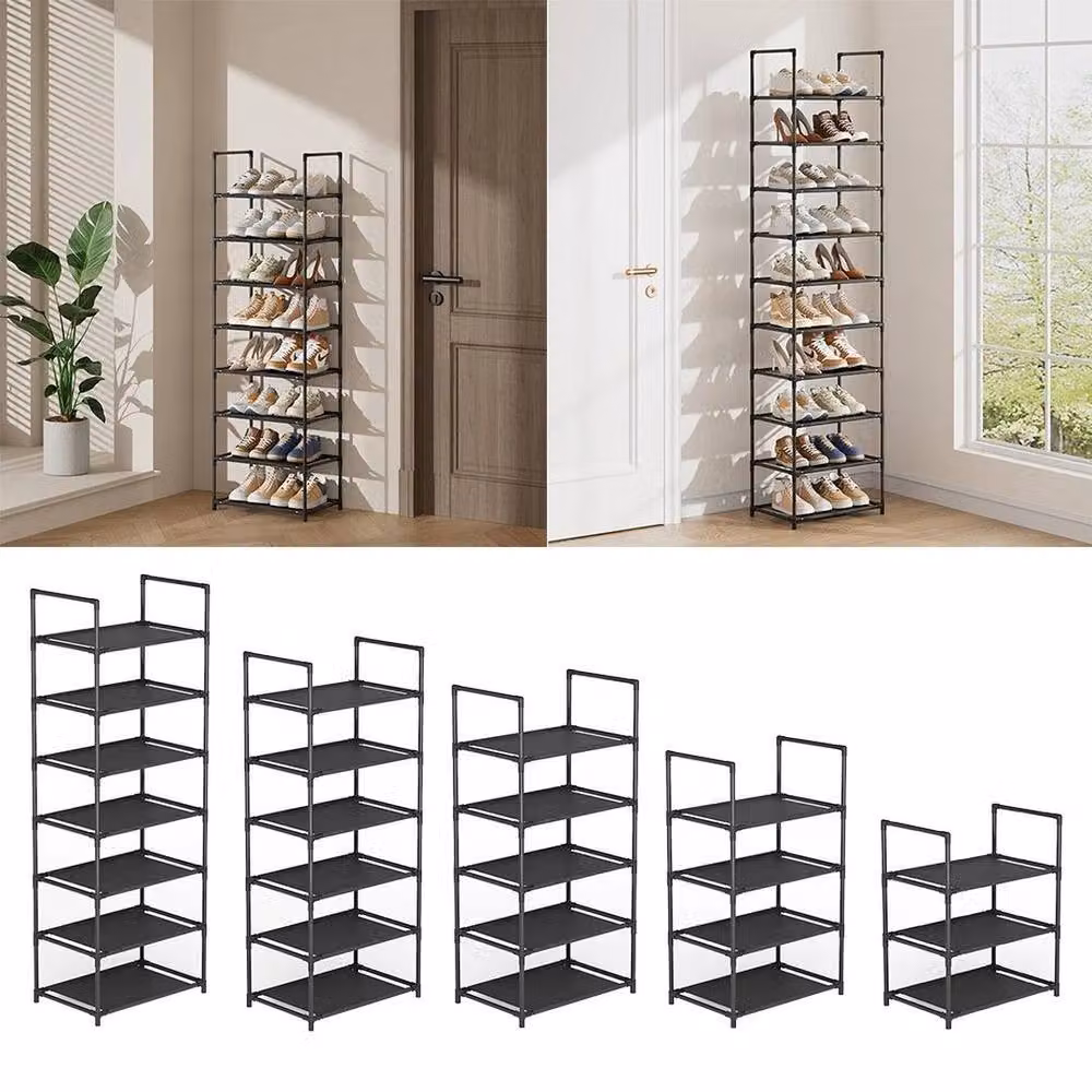 SPETLEK 4-Tier Metal Shoe Rack in Black – 3