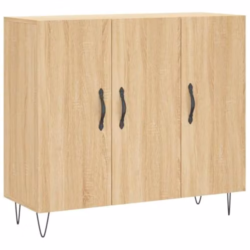 vidaXL Modern Sideboard in Brown Sonoma Oak, W/D/H: 90 x 34 x 80 cm