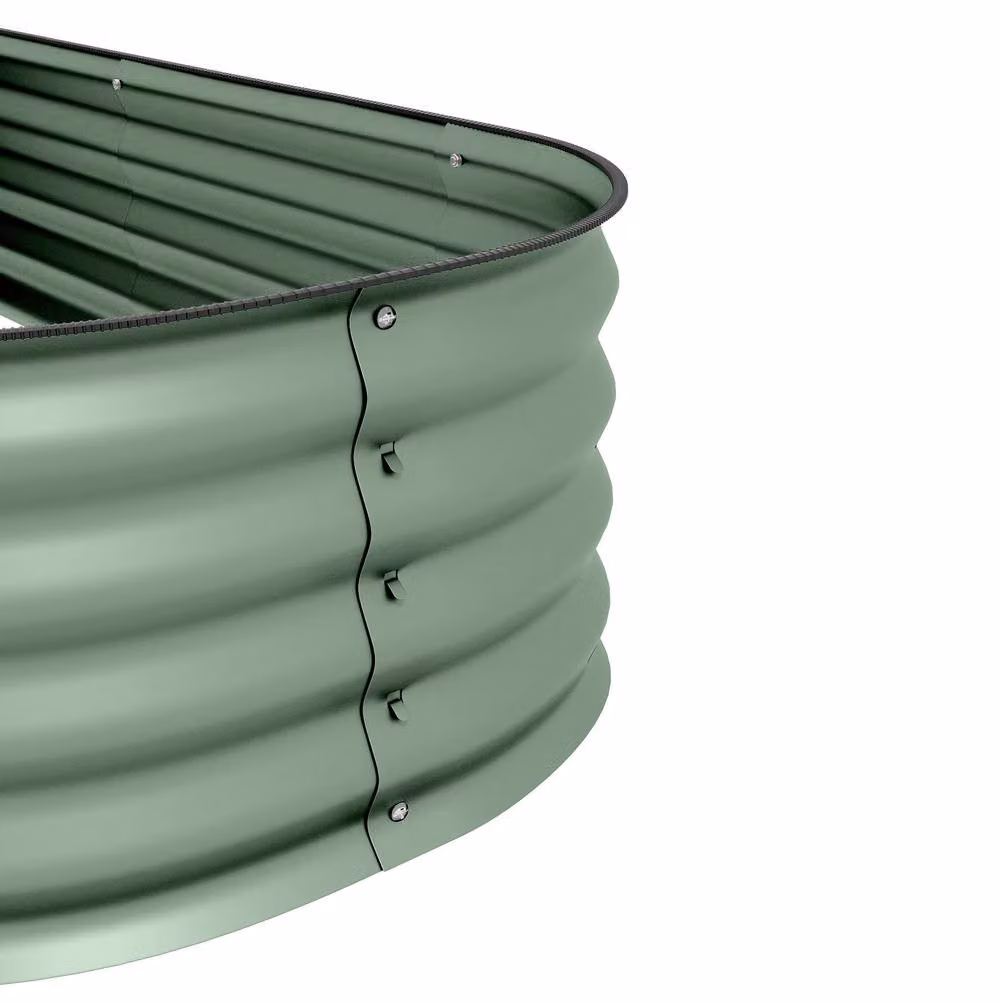 STILVORA Flexible Green Raised Garden Bed in Steel and Rubber, W/D/H: 150 x 62 x 30 cm – 4
