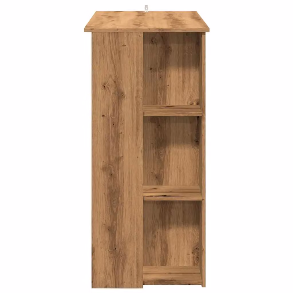 Berkfield Home Bar Table with Shelf in Artisan Oak Brown, W/D/H: 102 x 50 x 103.5 cm – 4