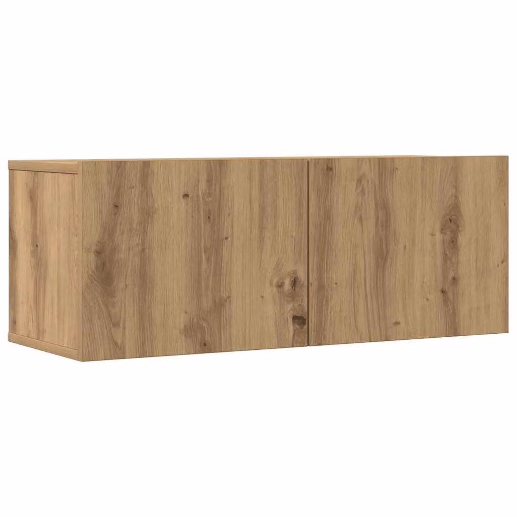 Berkfield Home 5 Piece Wall-mounted Artisan Oak TV Cabinet Set in Brown – 3