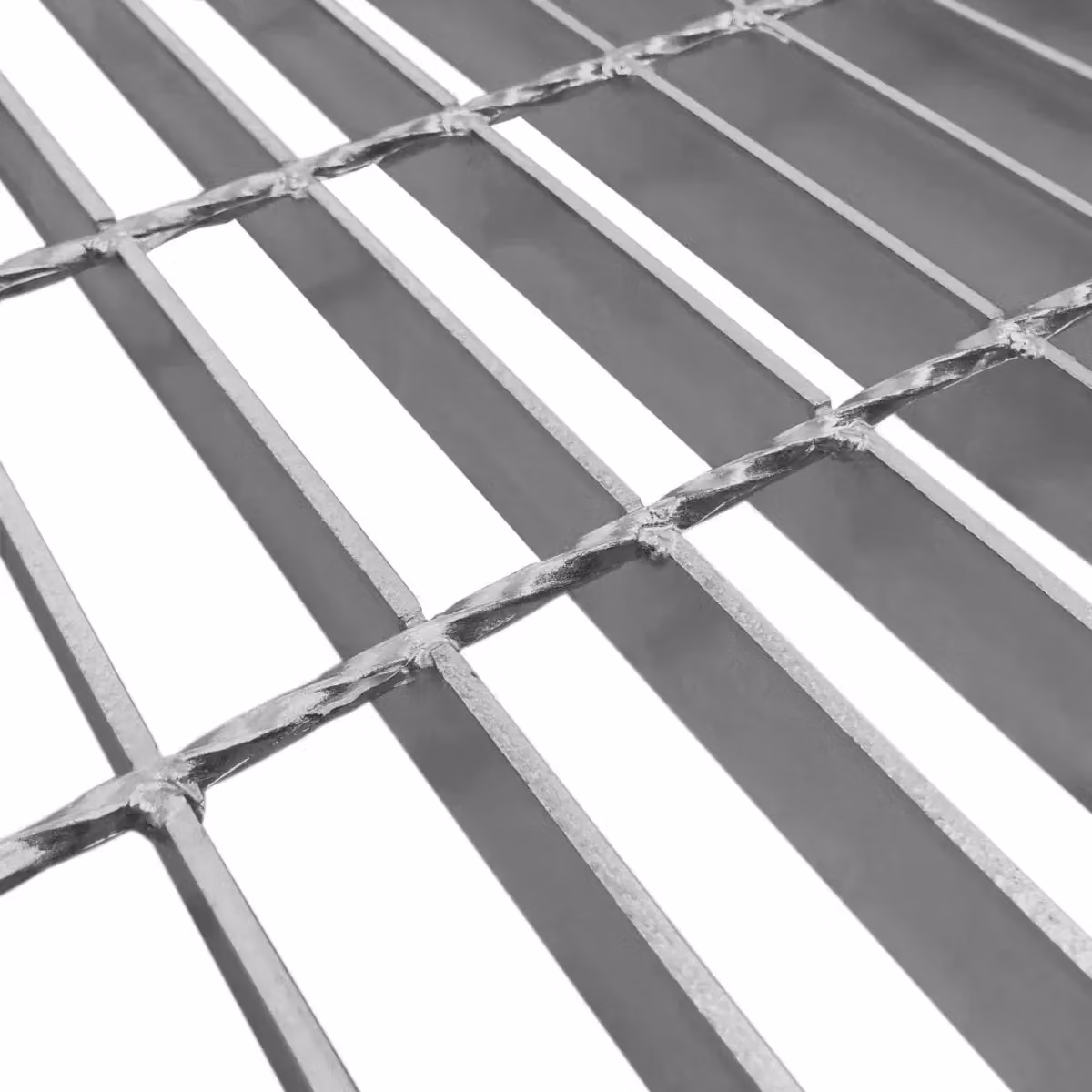 Monstershop Galvanised Steel Enamel Grating in Silver, W/D/H: 80 x 80 x 3 cm – 3