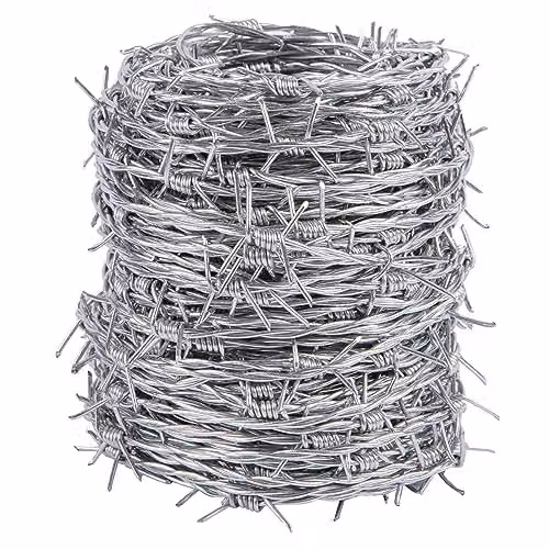 Green Blade BB-CW121 Galvanised Steel Barbed Wire in Green and Silver with Plastic Carry Tub