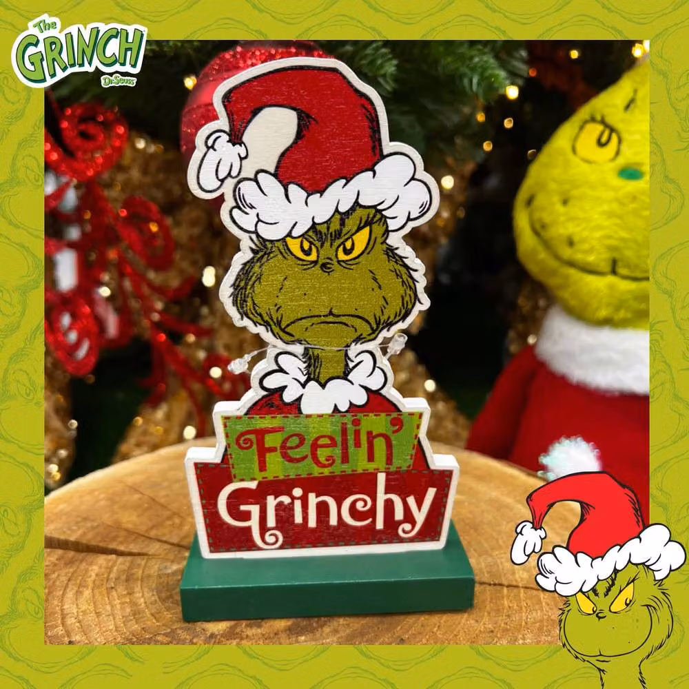 VFM e-Store Grinch 3D Christmas Decoration Figure in Green, W/H: 16 x 9 cm – 3
