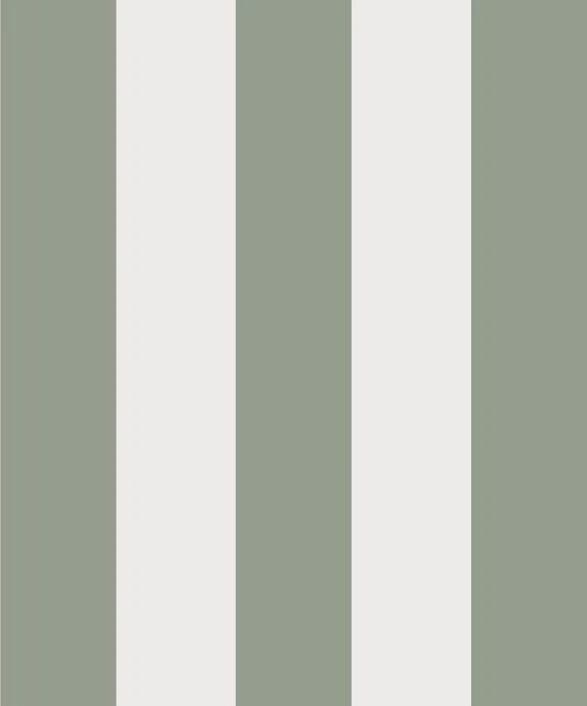 World of Wallpaper Regency Stripe Matt Paper Wallpaper in Green