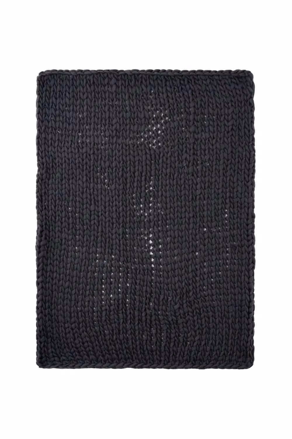 BHS Grey Knitted Chunky Cable Throw, W: 130 cm, D: 160 cm – 3