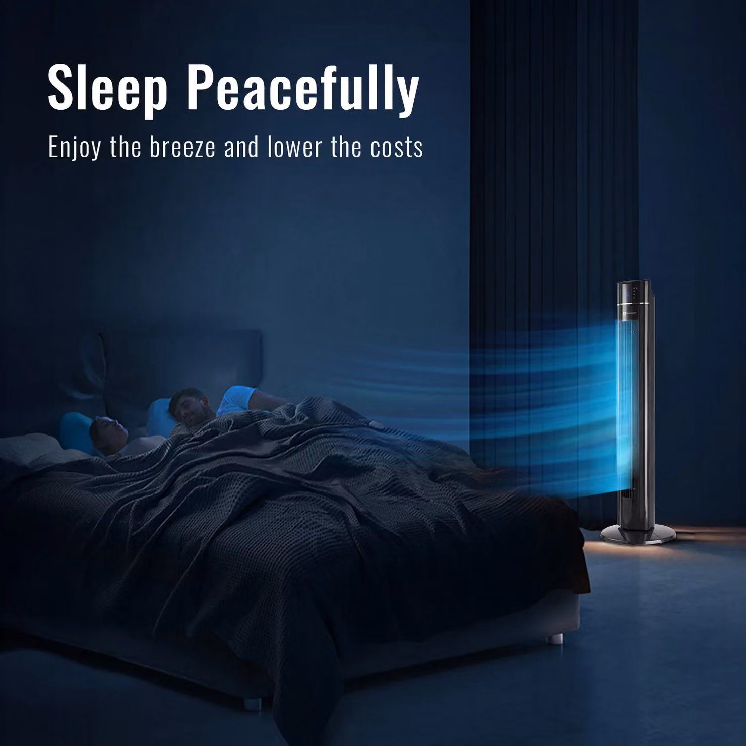 PureMate 43-inch Tower Fan with Air Purifier and Aroma Function in Black – 3
