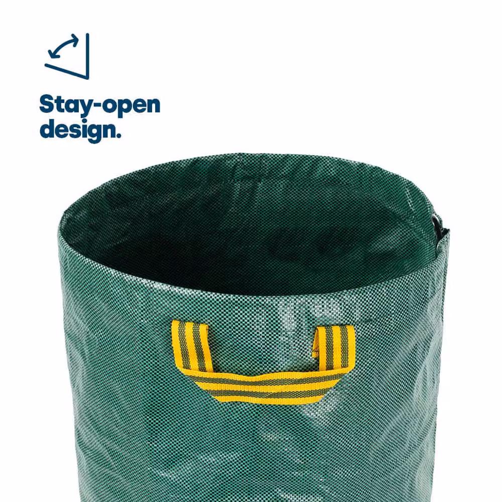 LIVIVO 2 Pack Heavy Duty Reusable Garden Waste Bags in Green, 270L Capacity – 3