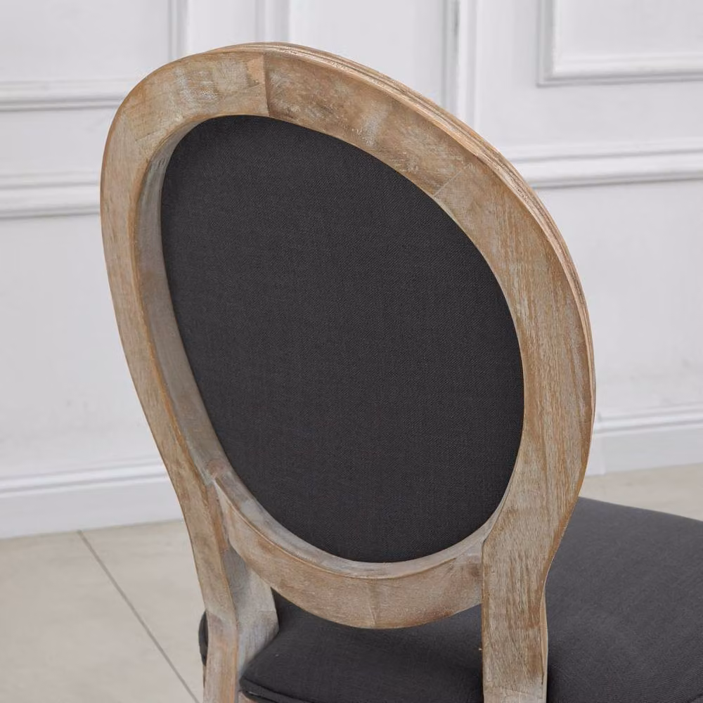 Wyld Haus Brazzi Set of 2 Grey French Style Solid Rubberwood Dining Chairs – 7