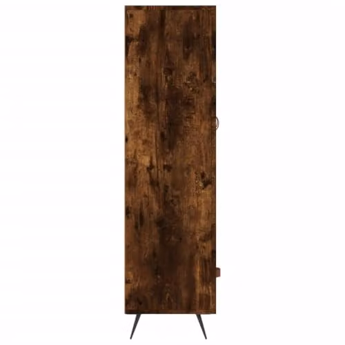 vidaXL Highboard in Smoked Oak, Brown Industrial Style with Hinged Doors and Drawers, W/D/H: 69.5 x 31 x 115 cm – 4