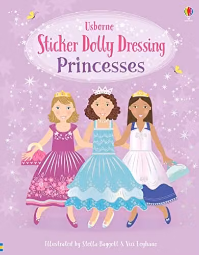 Usborne Sticker Dolly Dressing Princesses Multicolour Paper Sticker Set