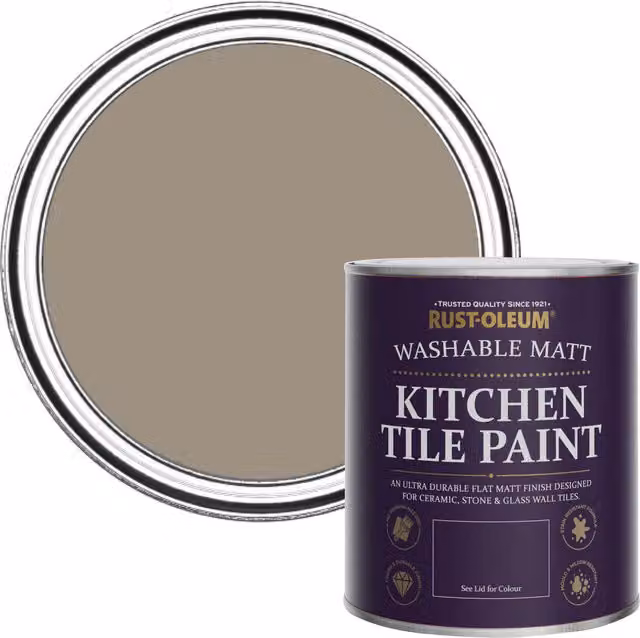 Rust-Oleum Kitchen Tile Paint in Matt Finish, Cocoa Brown, 750ml