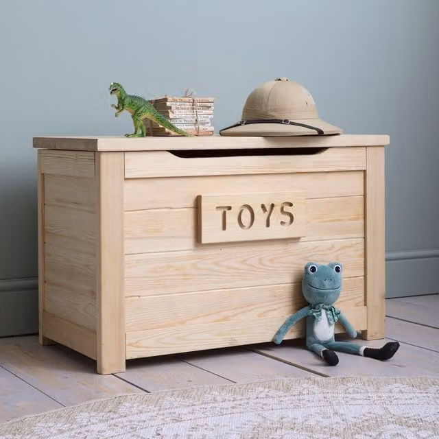 Noa and Nani Jakob Toy Storage Box in Natural Untreated Pine
